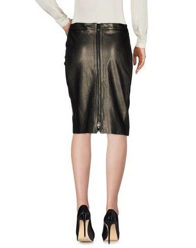 Shop Belstaff Knee Length Skirt In Steel Grey