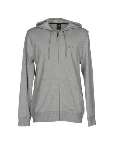 Shop Oakley Hooded Sweatshirt In Light Grey