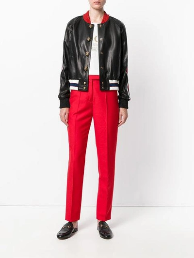 Shop Gucci - Embroidered Bomber Jacket