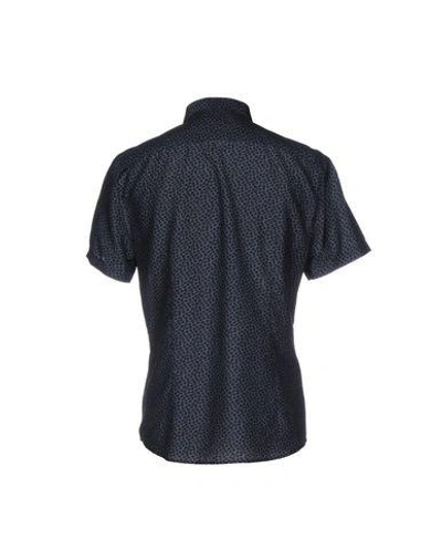 Shop John Varvatos Patterned Shirt In Slate Blue