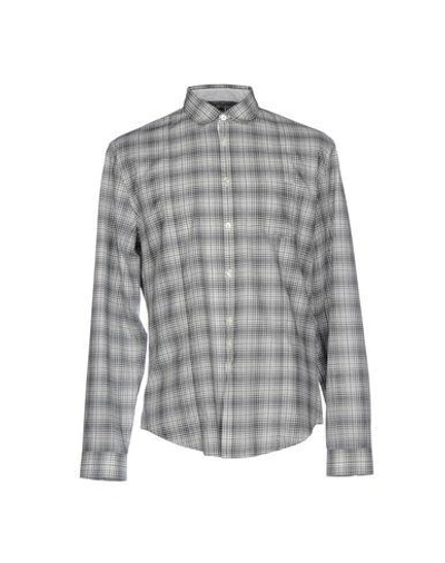 Shop John Varvatos Checked Shirt In Grey