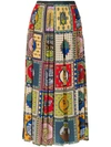 GUCCI patchwork scarf print skirt,NURTROCKENREINIGUNG