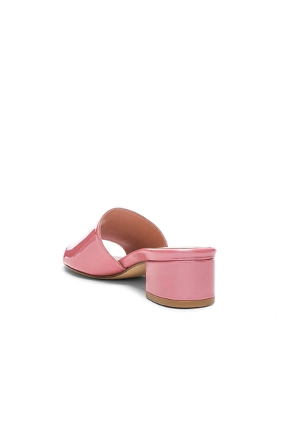 Shop Maryam Nassir Zadeh Patent Leather Sophie Slides In Pink Sparkle