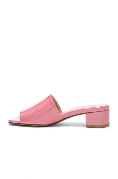 Shop Maryam Nassir Zadeh Patent Leather Sophie Slides In Pink Sparkle