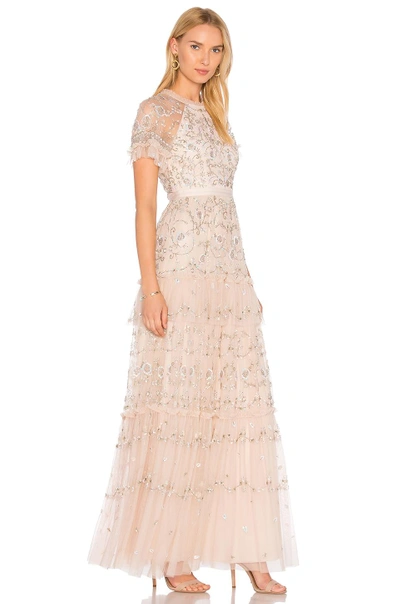 Shop Needle & Thread Constellation Lace Gown In Pink