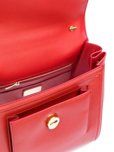 Shop Ferragamo Salvatore  Medium Vara Top Handle Bag - Red