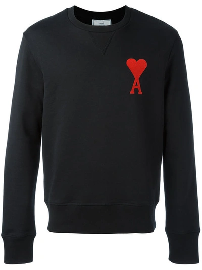 Ami Alexandre Mattiussi Ami De Coeur Sweatshirt In Black