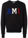 Gucci Ami Logo Sweatshirt In Black