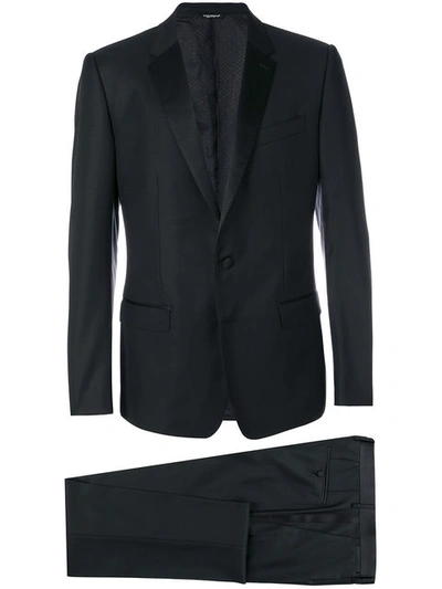 Dolce & Gabbana Notch-lapel Wool And Silk-blend Tuxedo In Black