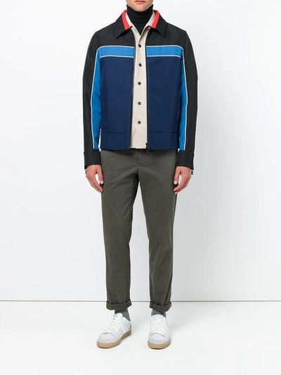 Shop Valentino Stripe Panel Jacket