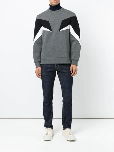 Neil Barrett Contrast Panel Sweatshirt | ModeSens
