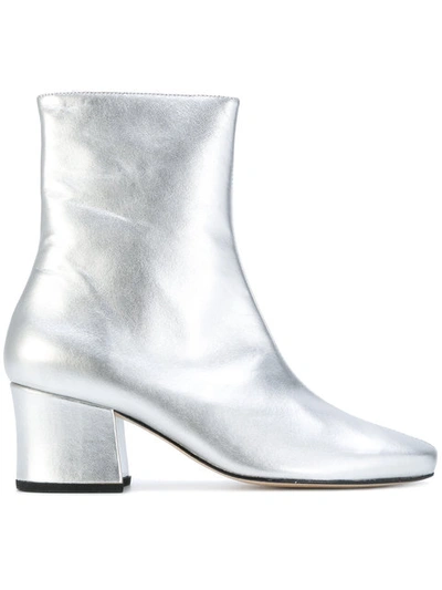 Dorateymur Silver Leather Sybil Leek 65 Boots In Metallic
