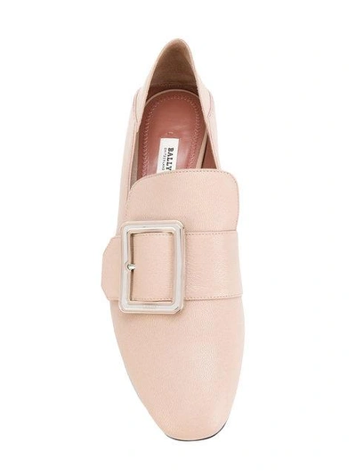Shop Bally Buckle Loafers In Neutrals