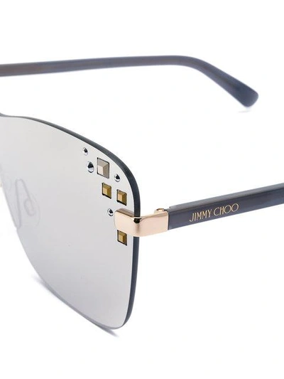 Jimmy Choo Mask Sunglasses In Grey
