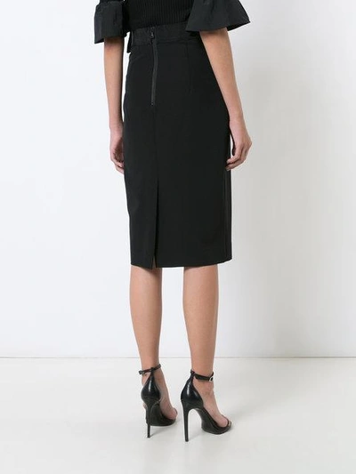 Shop Milly Fitted Pencil Skirt In Black