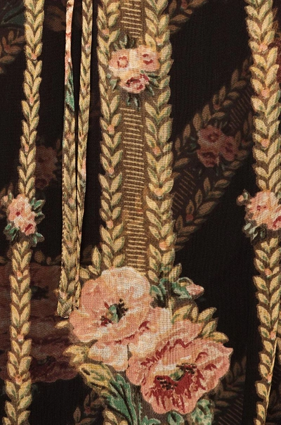 Shop Needle & Thread Victorian Stripe Top In Black,floral,stripes