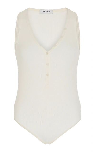 Getting Back To Square One Stretch-jersey Bodysuit