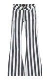 SEAFARER Cropped Flare Striped Jeans