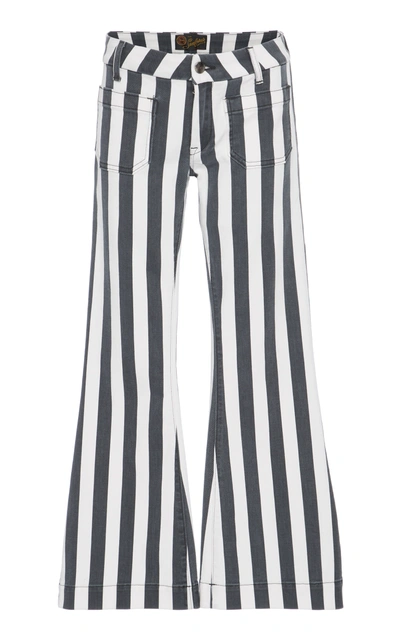 Seafarer Cropped Flare Striped Jeans