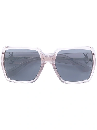 Saint Laurent Eyewear Monogram M2 Sunglasses - Nude & Neutrals