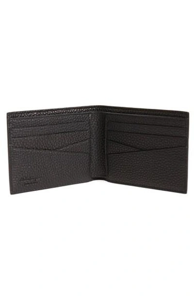 Shop Ferragamo Firenze Leather Bifold Wallet In Lavagna Blue/ Grey