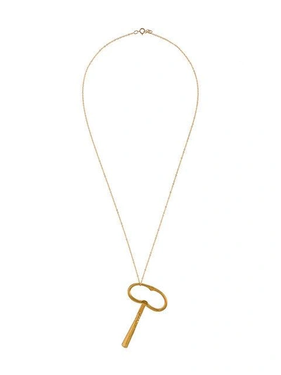 Shop Alighieri Key Pendant Necklace - Yellow