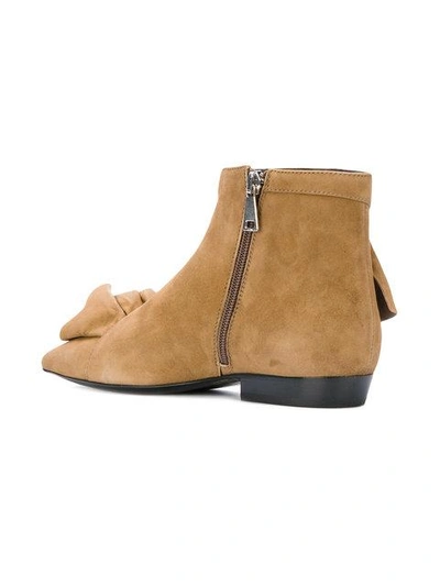 Shop Jw Anderson Ruffle Trim Ankle Boots - Brown