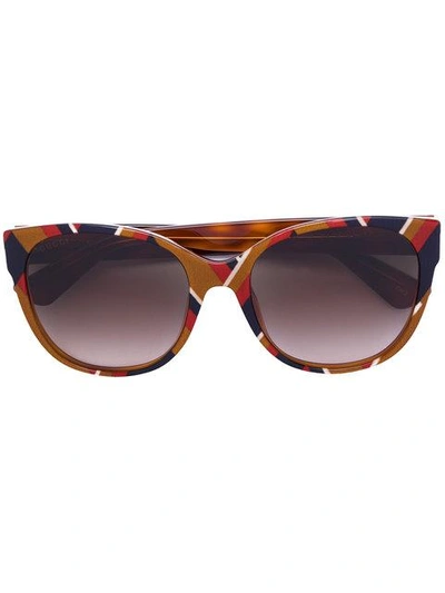 Shop Gucci Eyewear Sylvie Web Sunglasses - Black