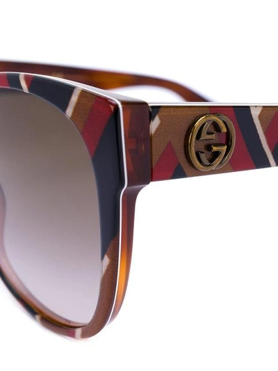 Shop Gucci Eyewear Sylvie Web Sunglasses - Black