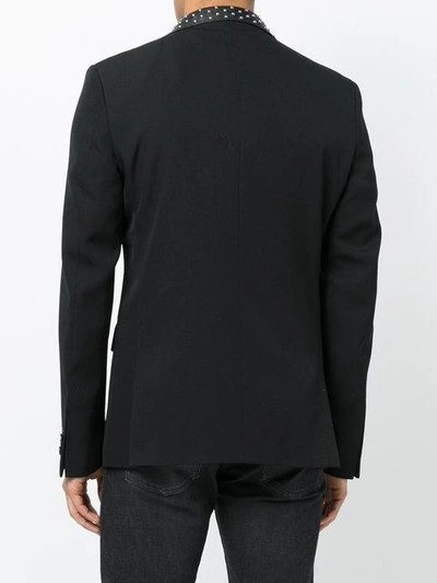Shop Givenchy Studded Collar Blazer - Black
