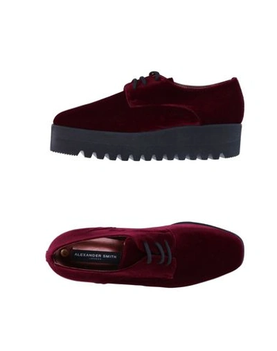 Alexander Smith Lace-up Shoes In Maroon
