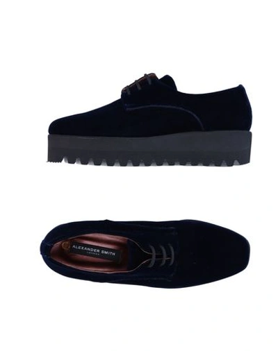 Shop Alexander Smith Laced Shoes In Dark Blue