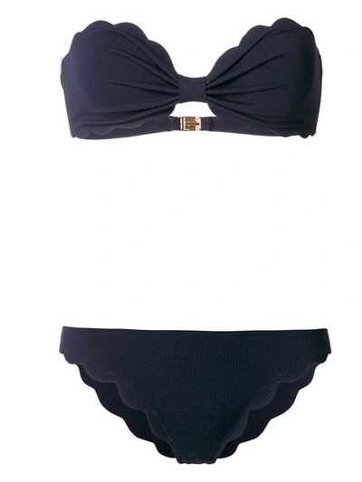 Marysia Scalloped Strapless Bikini Set