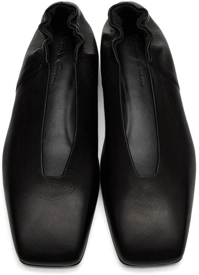 Shop Rick Owens Black Geoballerina Flats