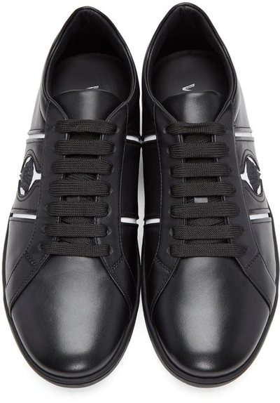 Shop Versace Black & White Medusa Sneakers