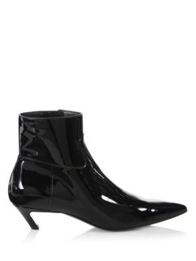 Shop Balenciaga Broken Heel Patent Leather Booties In Noir