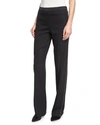 NARCISO RODRIGUEZ MID-RISE SLIM-LEG PANTS, BLACK,PROD188970166