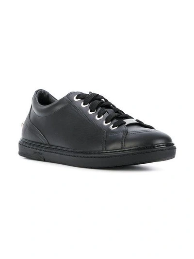 Shop Jimmy Choo Classic Lace-up Sneakers In Black