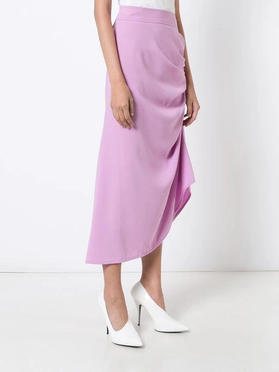 Shop Marni Draped Skirt - Pink & Purple