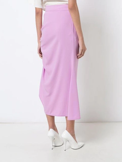 Shop Marni Draped Skirt - Pink & Purple