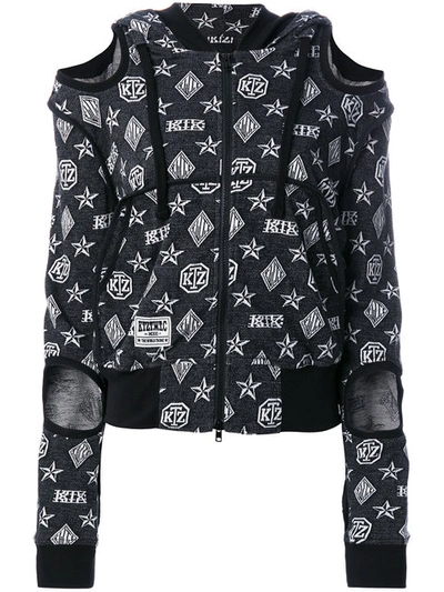 Ktz Logo Embroidered Hooded Sweater In Black