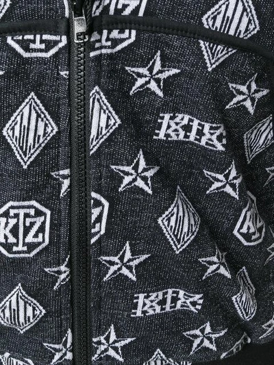 Shop Ktz Logo Embroidered Hooded Sweater In Black