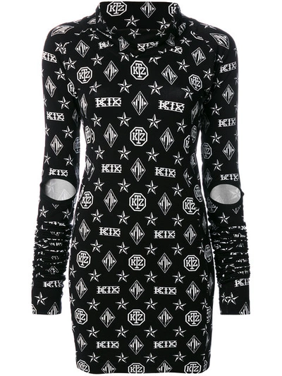 Ktz Dlogo刺绣连衣裙 In Black