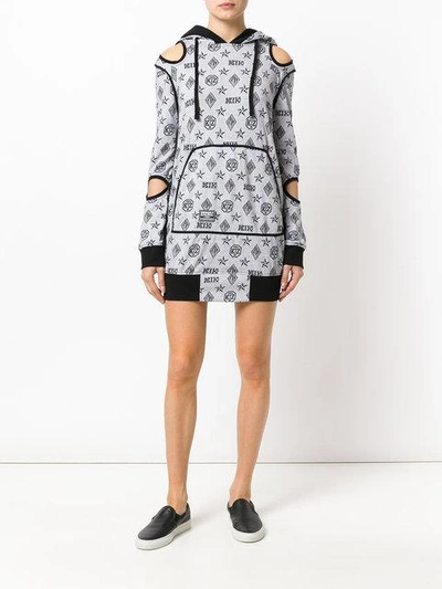 Shop Ktz Logo Embroidered Sweater Dress In White