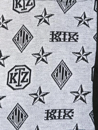 Shop Ktz Logo Embroidered Sweater Dress In White