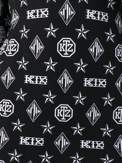 Shop Ktz Kleid Mit Logo-stickerei In Black/white