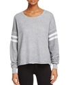WILDFOX 5 AM Basic Stripe Sweatshirt,2414408HEATHER