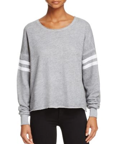 Wildfox 5 Am Basic Stripe Sweatshirt In Heather