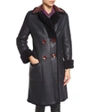 DIANE VON FURSTENBERG greySON REVERSIBLE MOUTON FUR & LEATHER COAT, ROYAL NAVY/RED ONYX