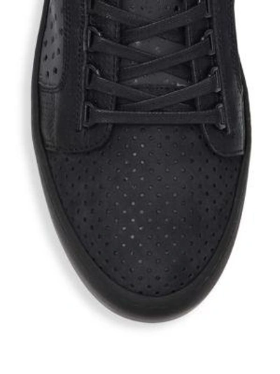 Shop Android Homme Leather Mid-top Sneakers In Black
